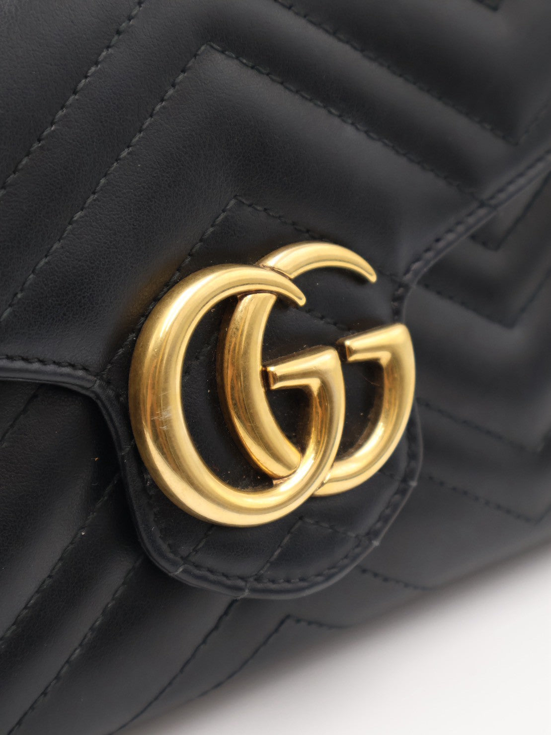 GUCCI Marmont Matelasse風琴WOC - 黑金