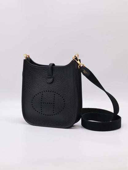 HERMES Mini Evelyne - Noir 89 黑金 W