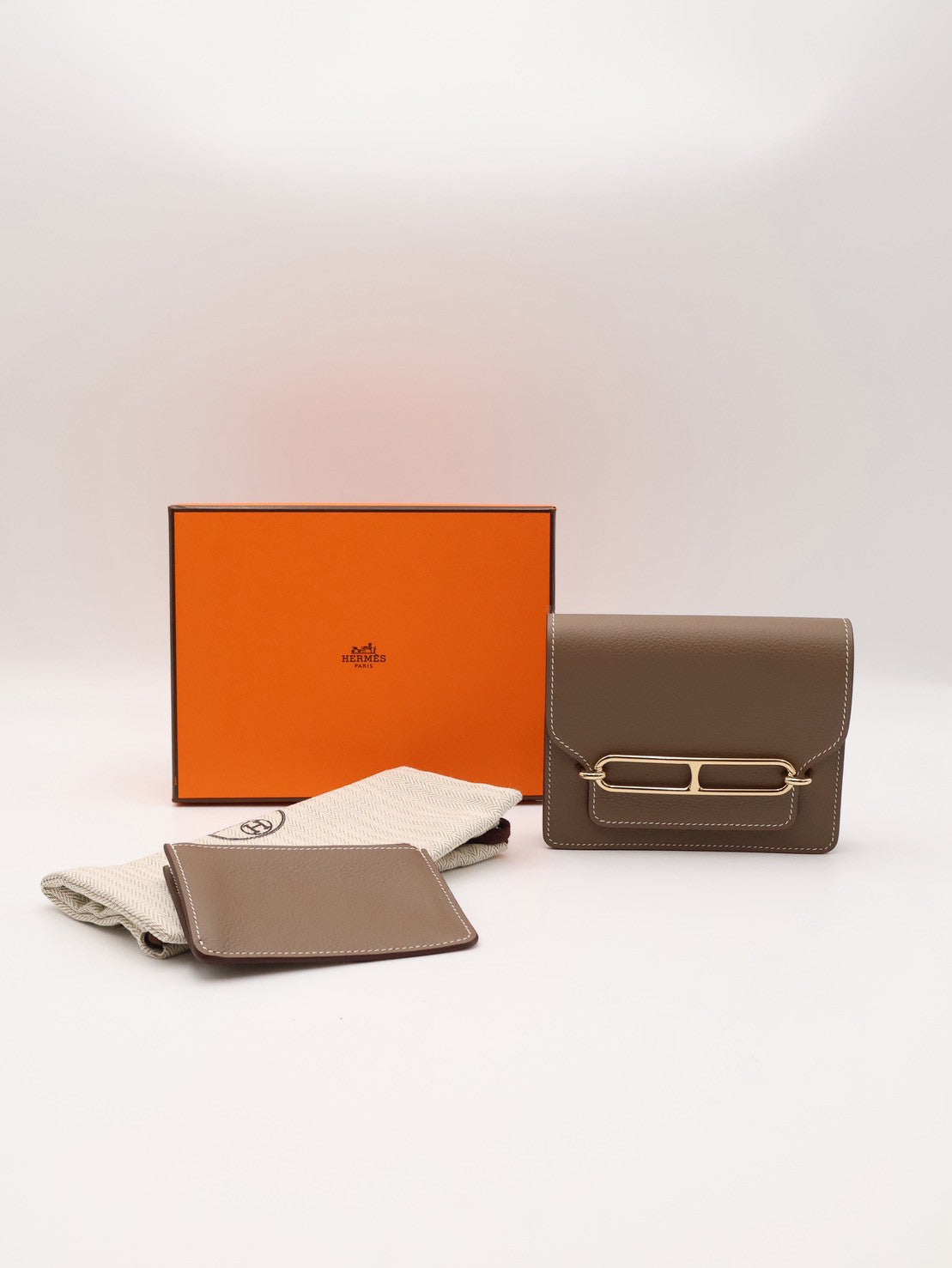 HERMES Roulis slim - Etoupe 18 大象灰金 B