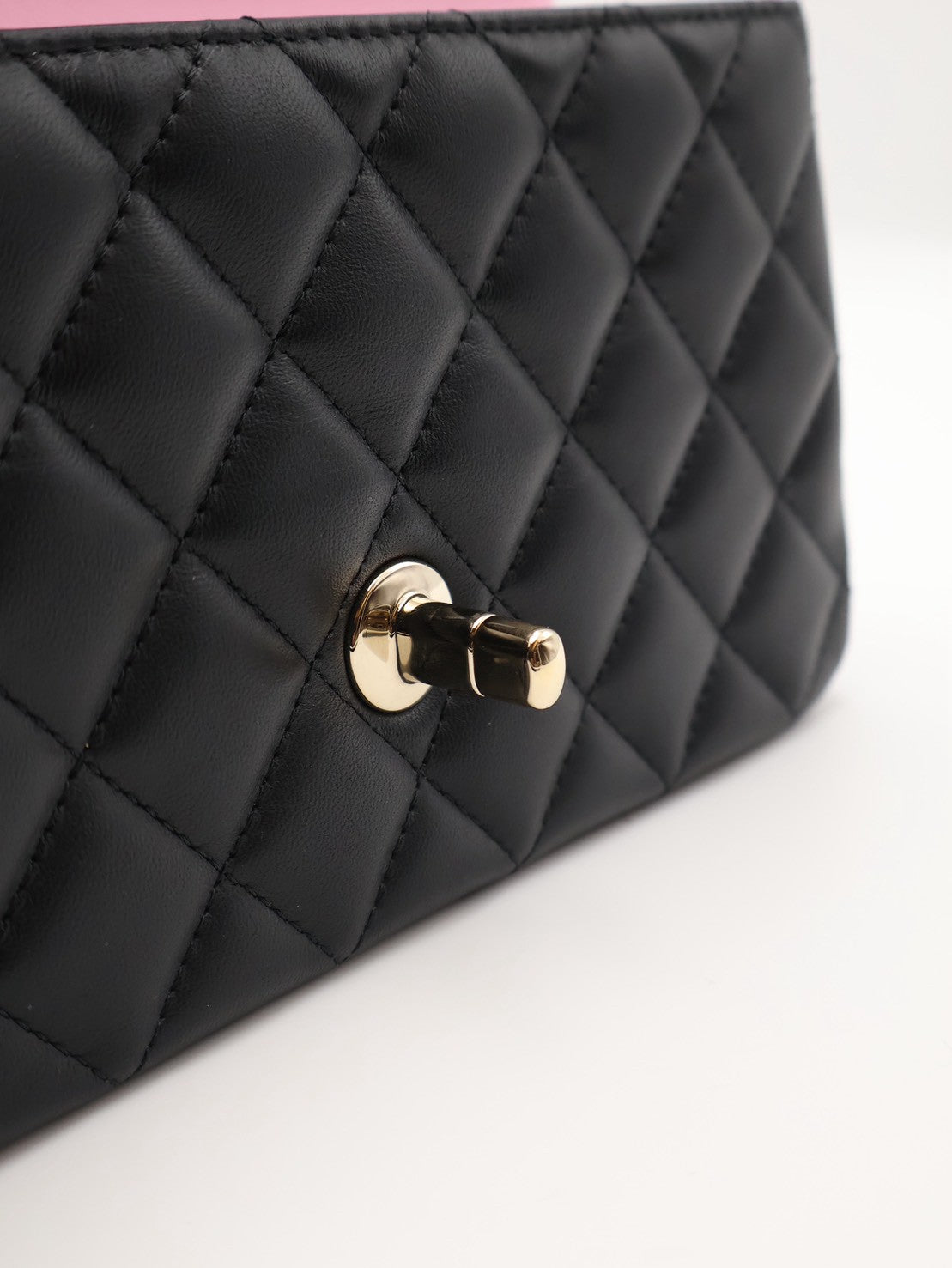 CHANEL 23P Handle Mini CF20 - 黑拚粉金