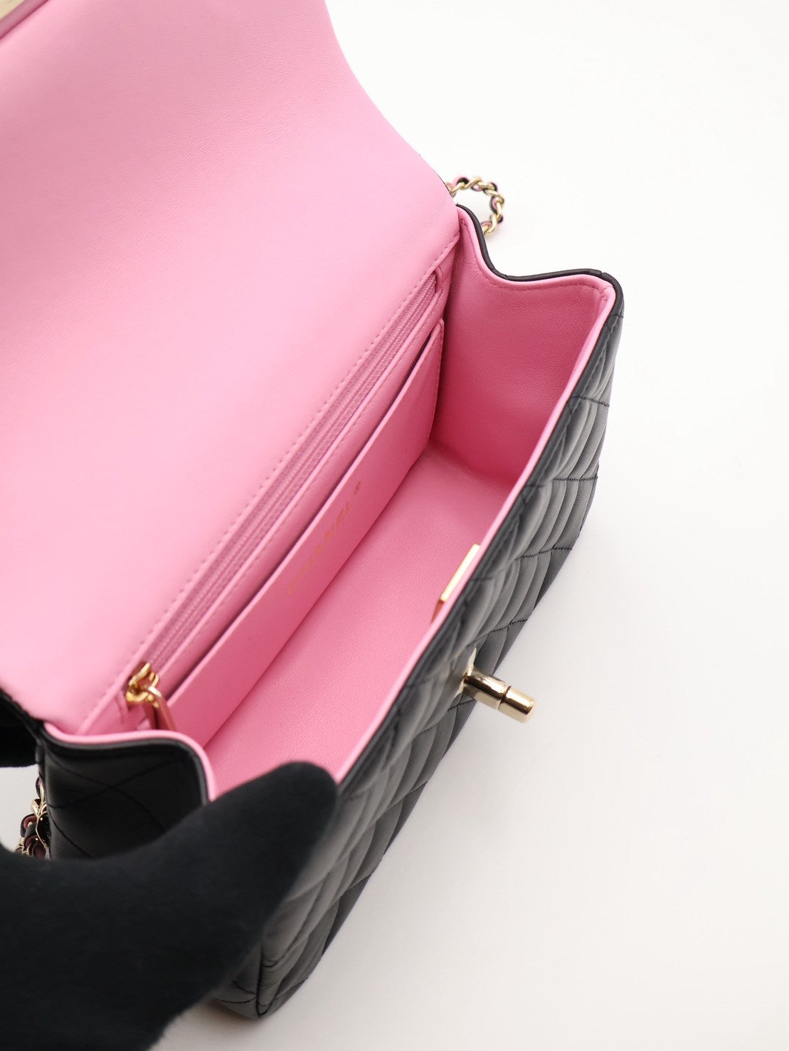 CHANEL 23P Handle Mini CF20 - 黑拚粉金
