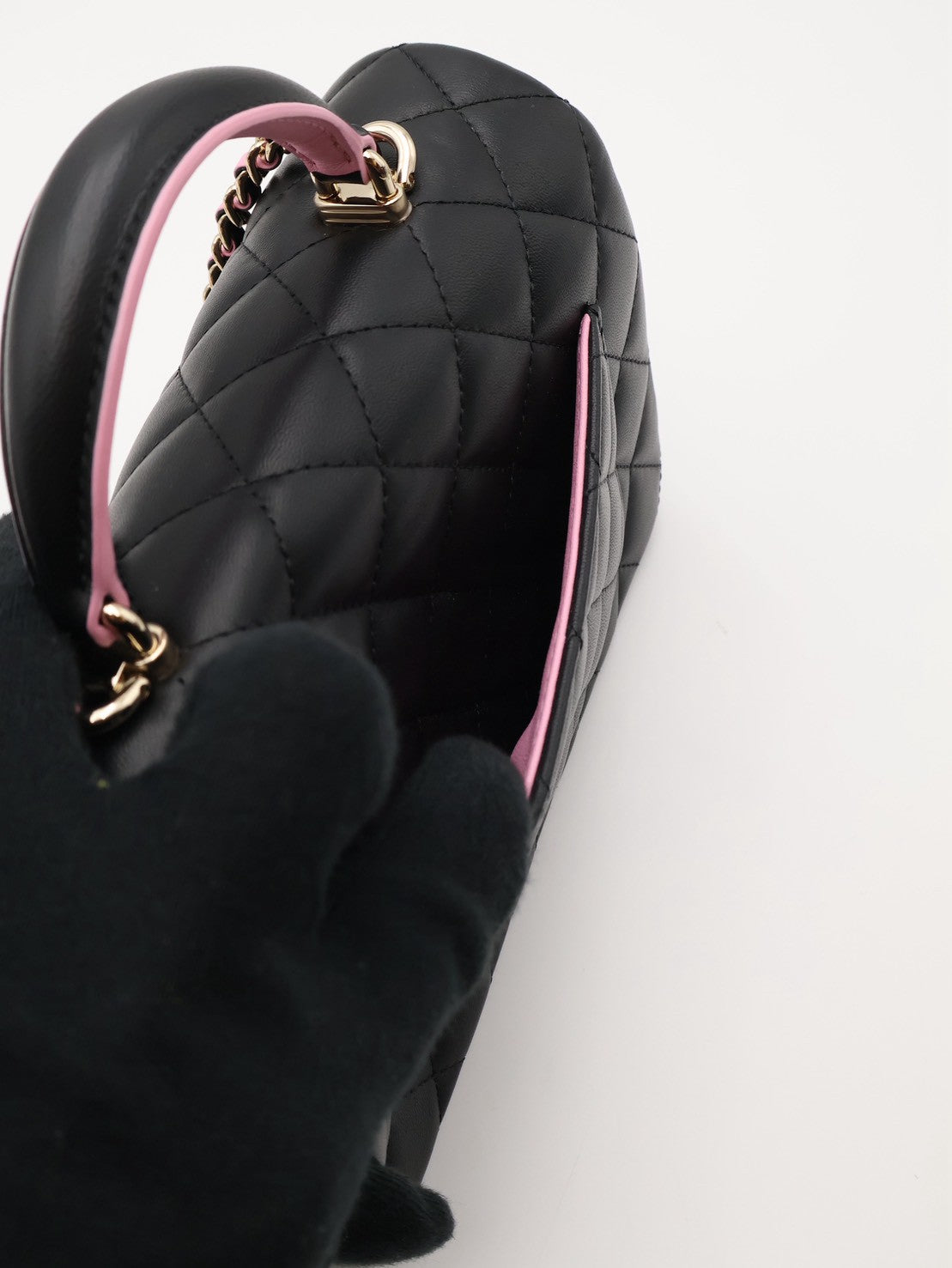 CHANEL 23P Handle Mini CF20 - 黑拚粉金