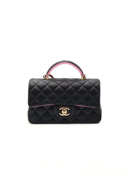 CHANEL 23P Handle Mini CF20 - 黑拚粉金