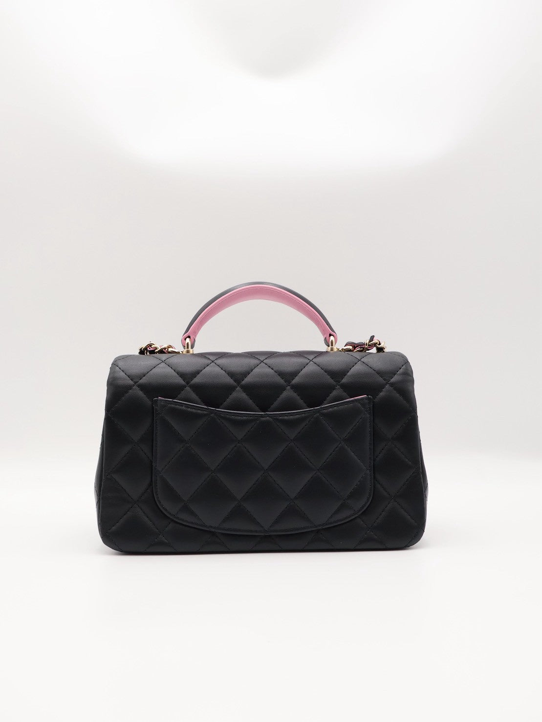 CHANEL 23P Handle Mini CF20 - 黑拚粉金