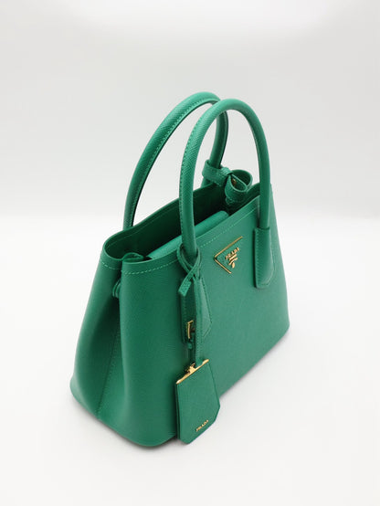 PRADA Double Saffiano手提包 - 綠