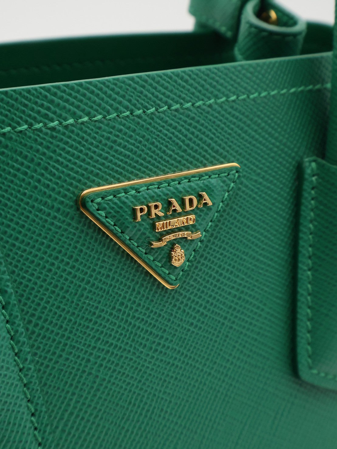 PRADA Double Saffiano手提包 - 綠