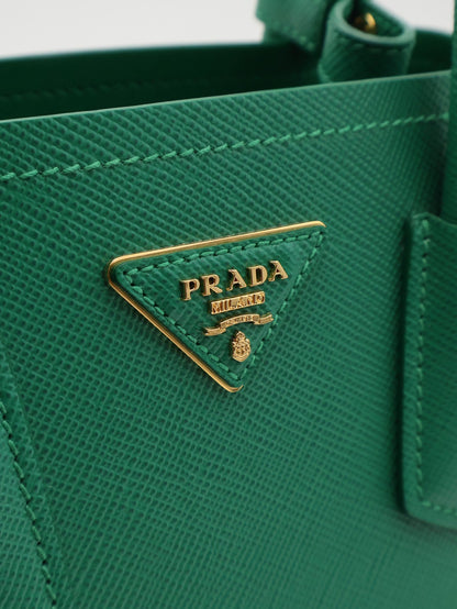 PRADA Double Saffiano手提包 - 綠