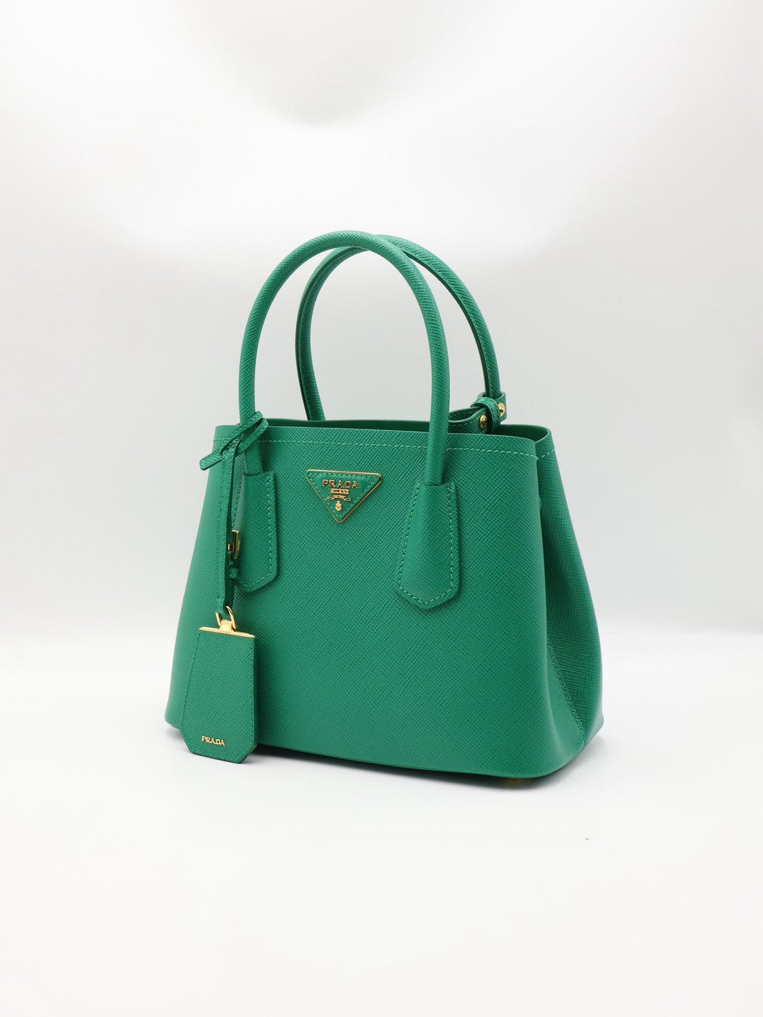 PRADA Double Saffiano手提包 - 綠
