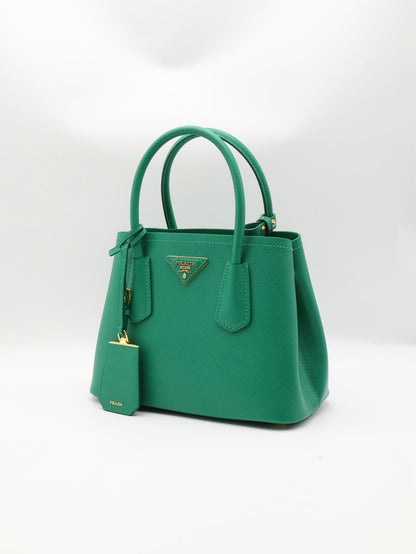 PRADA Double Saffiano手提包 - 綠