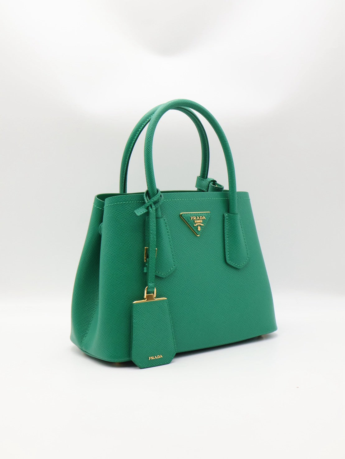 PRADA Double Saffiano手提包 - 綠