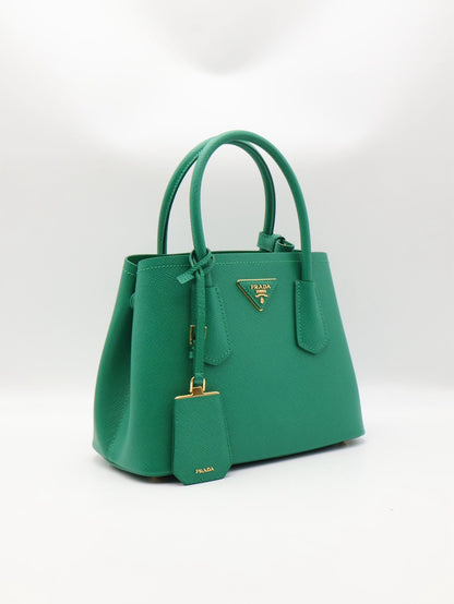 PRADA Double Saffiano手提包 - 綠