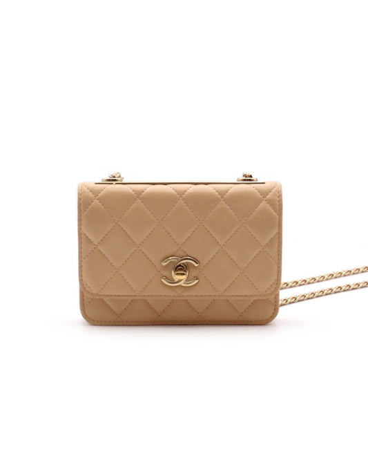 CHANEL Mini Trendy WOC - 米金30開