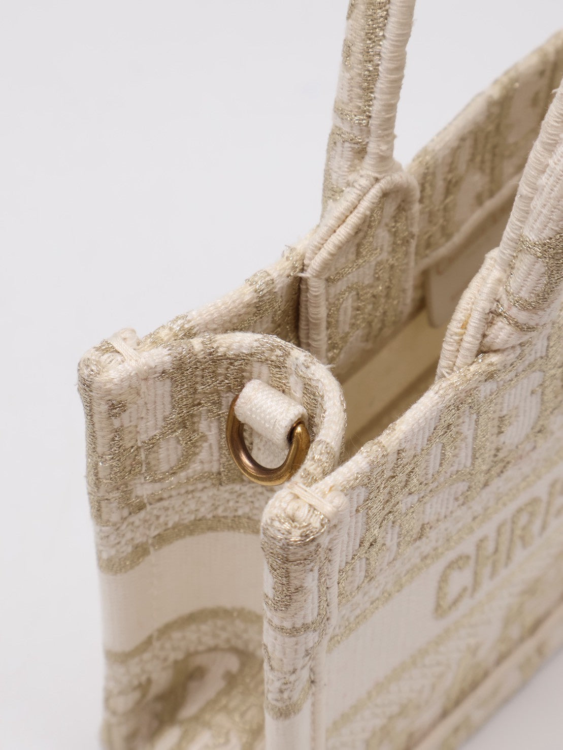 DIOR Oblique Mini Tote - 白金