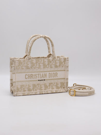 DIOR Oblique Mini Tote - 白金