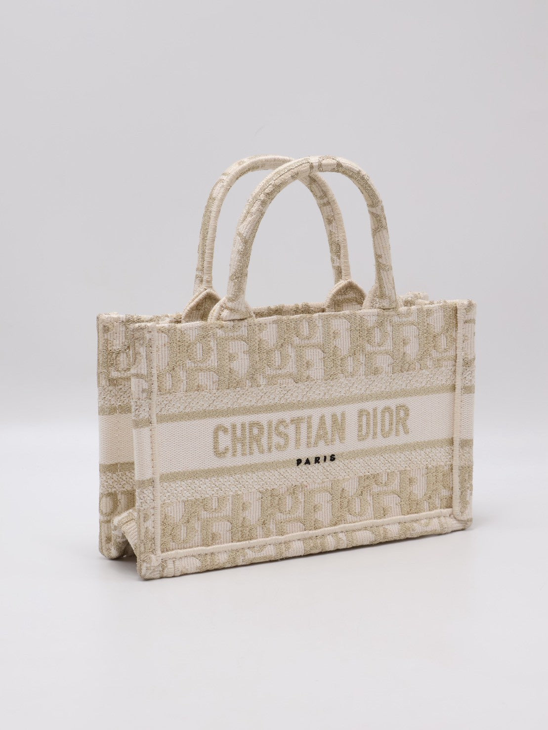 DIOR Oblique Mini Tote - 白金