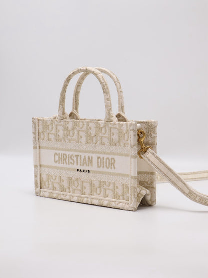 DIOR Oblique Mini Tote - 白金