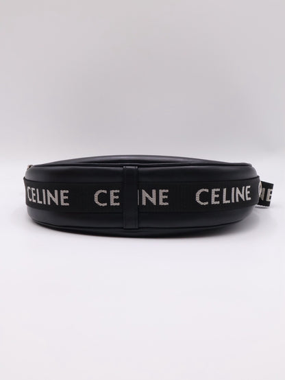 CELINE 字母背帶牛皮AVA腋下包 - 黑
