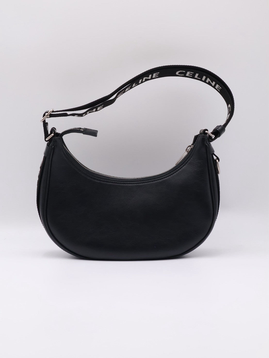 CELINE 字母背帶牛皮AVA腋下包 - 黑