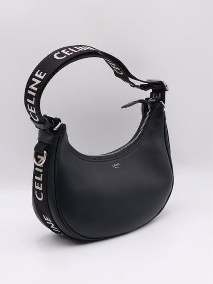 CELINE 字母背帶牛皮AVA腋下包 - 黑