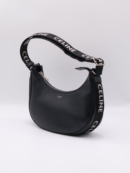 CELINE 字母背帶牛皮AVA腋下包 - 黑