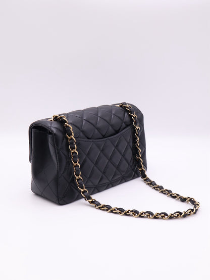 CHANEL 經典口蓋包Mini CF20 - 黑金