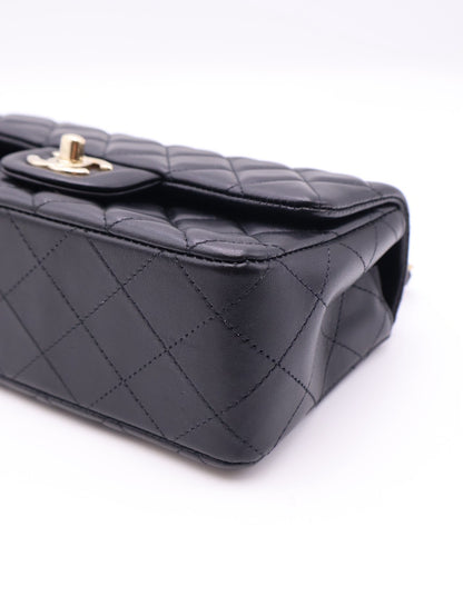 CHANEL 經典口蓋包Mini CF20 - 黑金