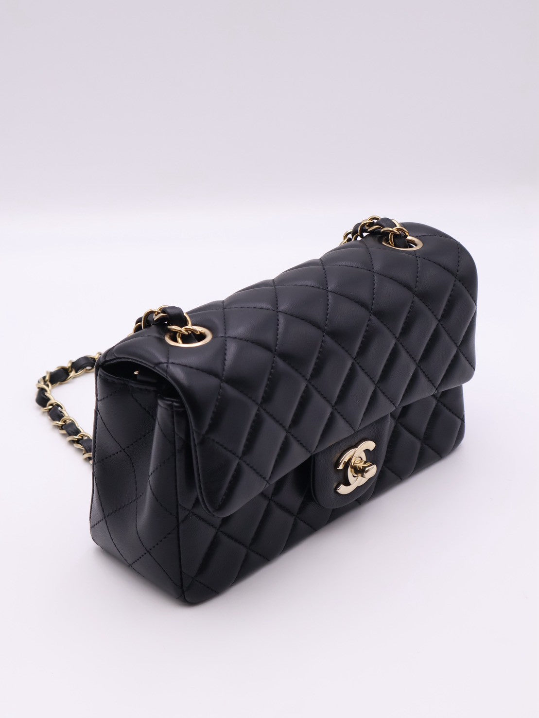 CHANEL 經典口蓋包Mini CF20 - 黑金