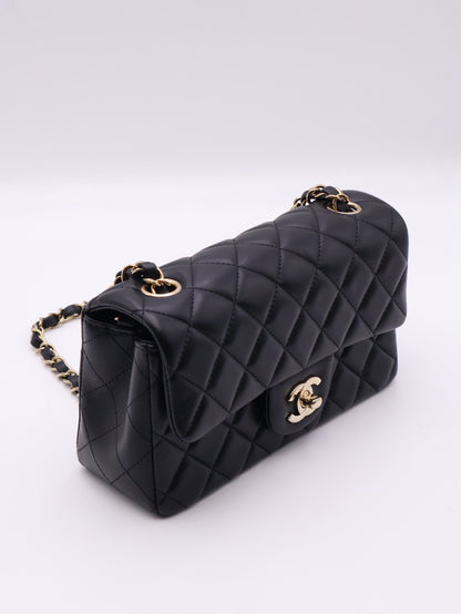 CHANEL 經典口蓋包Mini CF20 - 黑金