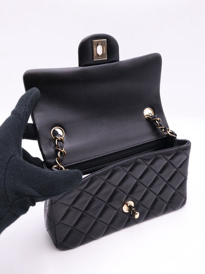 CHANEL 經典口蓋包Mini CF20 - 黑金