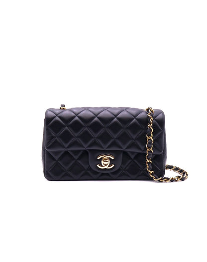 CHANEL 經典口蓋包Mini CF20 - 黑金