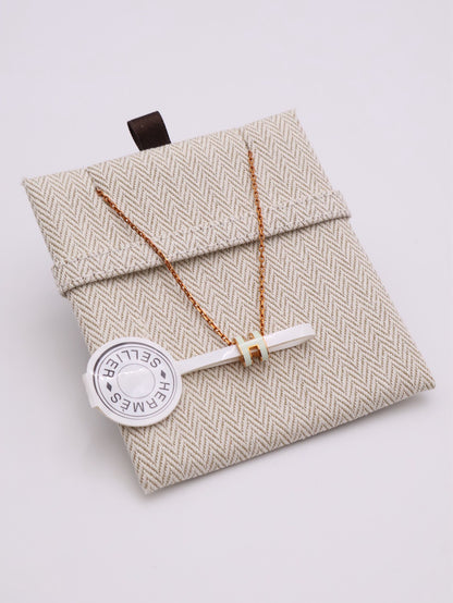 HERMES Mini Pop H項鍊 - 氣泡綠玫瑰金