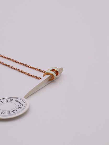 HERMES Mini Pop H項鍊 - 氣泡綠玫瑰金