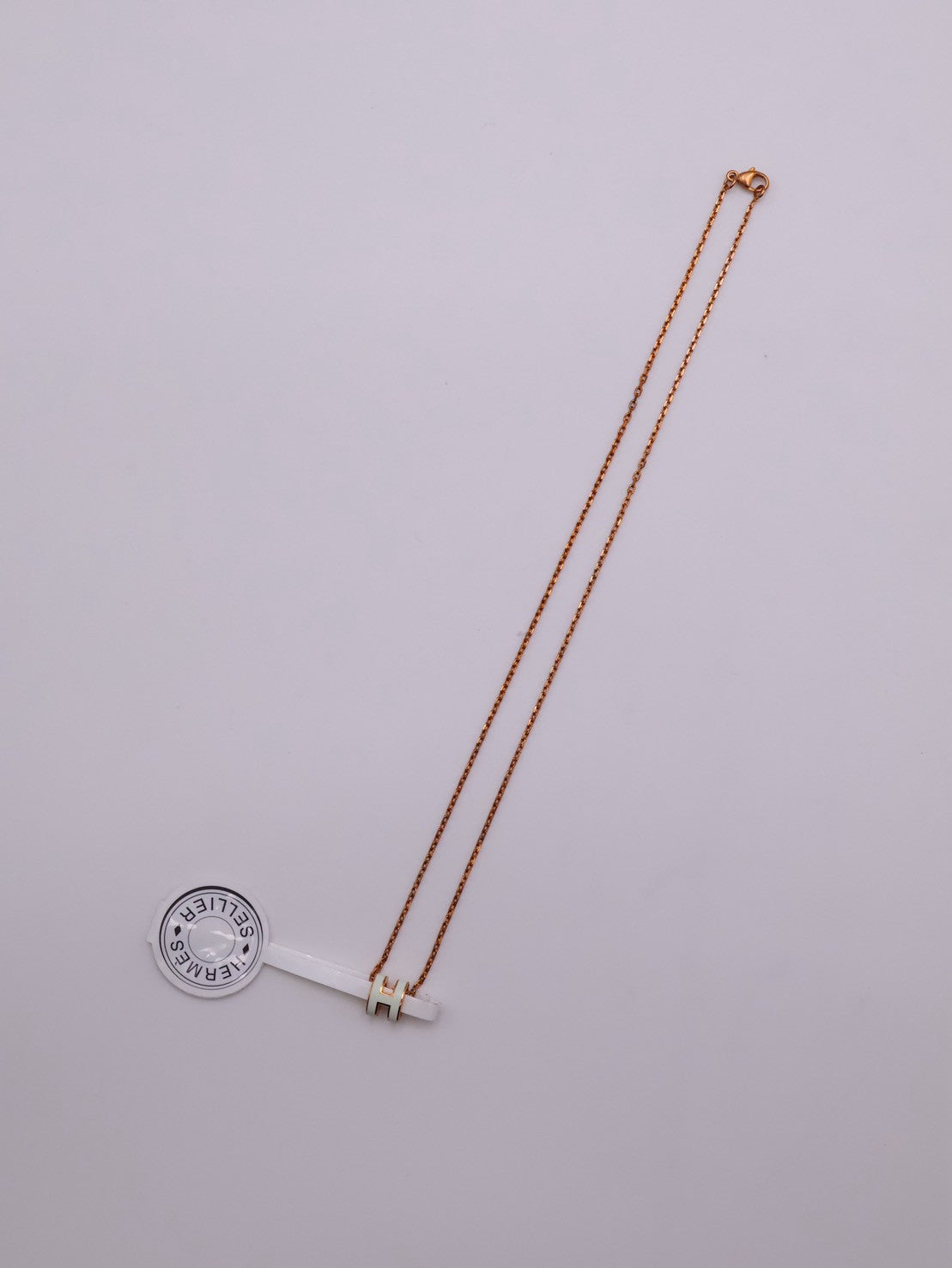 HERMES Mini Pop H項鍊 - 氣泡綠玫瑰金