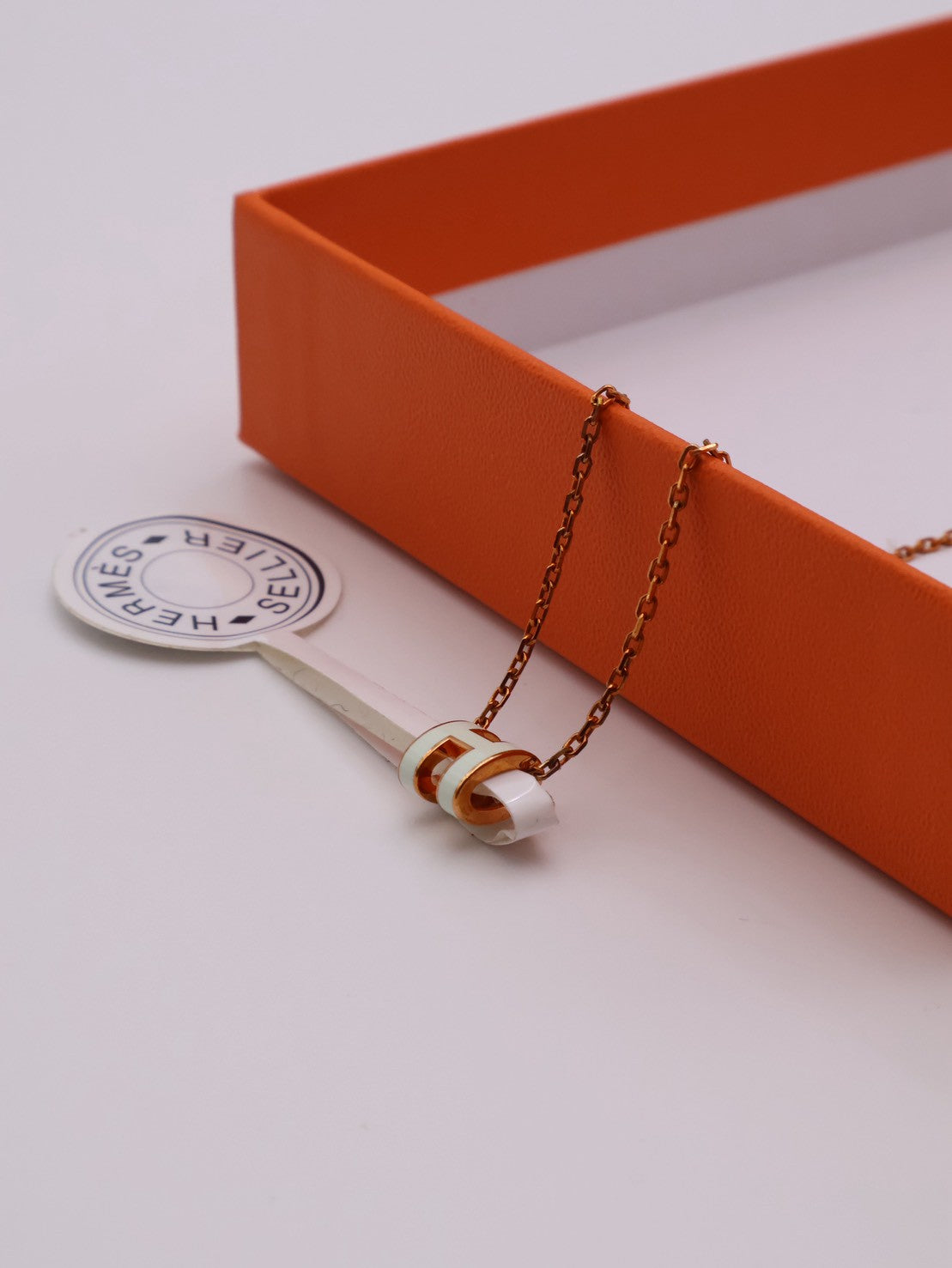 HERMES Mini Pop H項鍊 - 氣泡綠玫瑰金