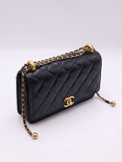 CHANEL 雙金球調節WOC - 黑金