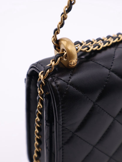 CHANEL 雙金球調節WOC - 黑金