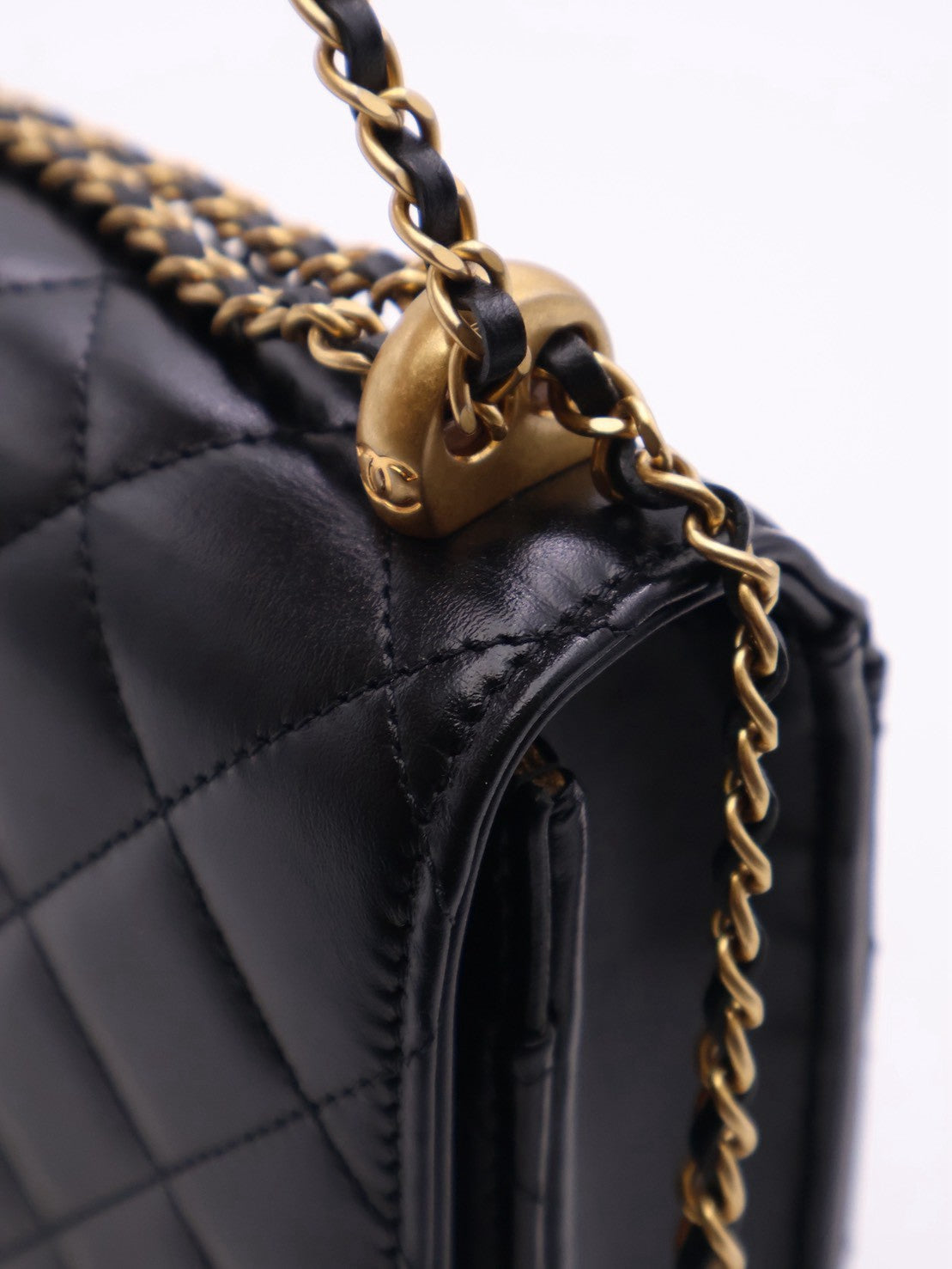 CHANEL 雙金球調節WOC - 黑金