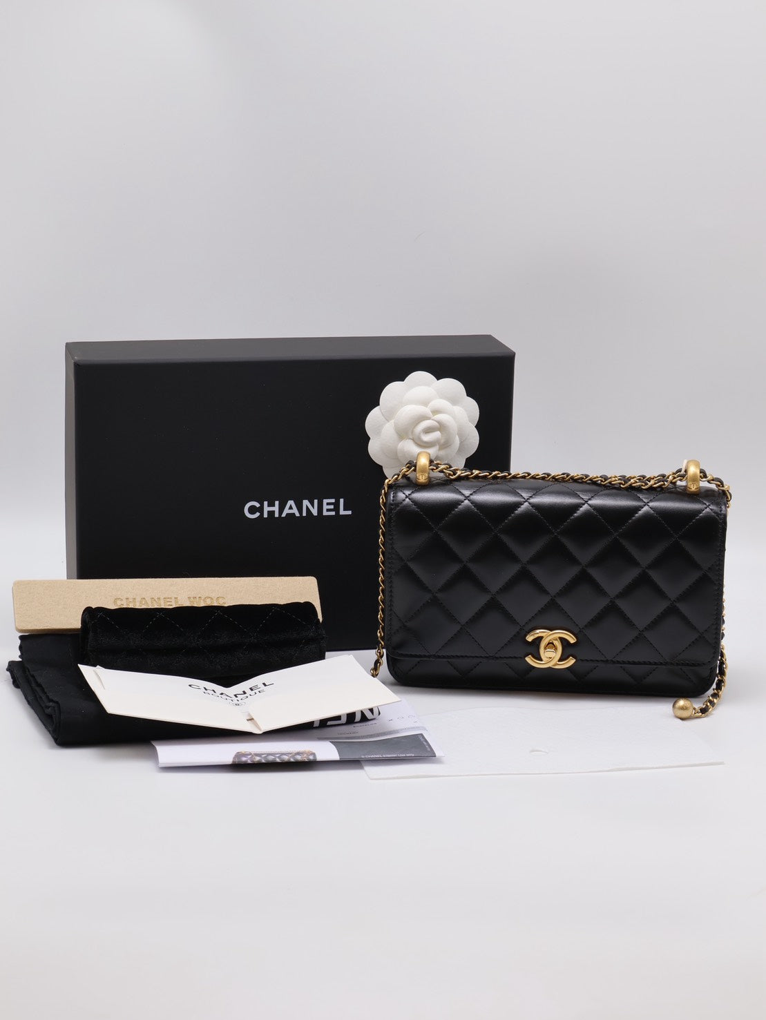 CHANEL 雙金球調節WOC - 黑金