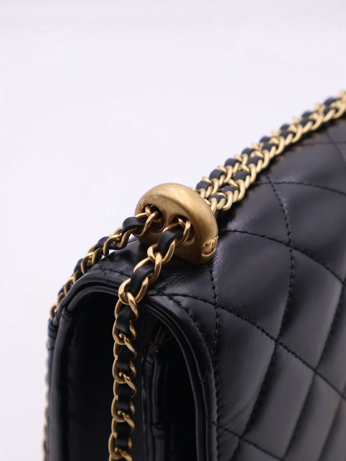 CHANEL 雙金球調節WOC - 黑金