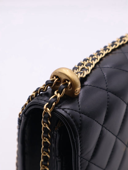 CHANEL 雙金球調節WOC - 黑金