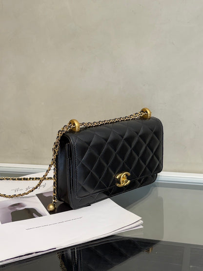 CHANEL 雙金球調節WOC - 黑金