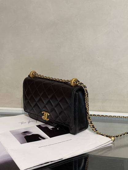 CHANEL 雙金球調節WOC - 黑金