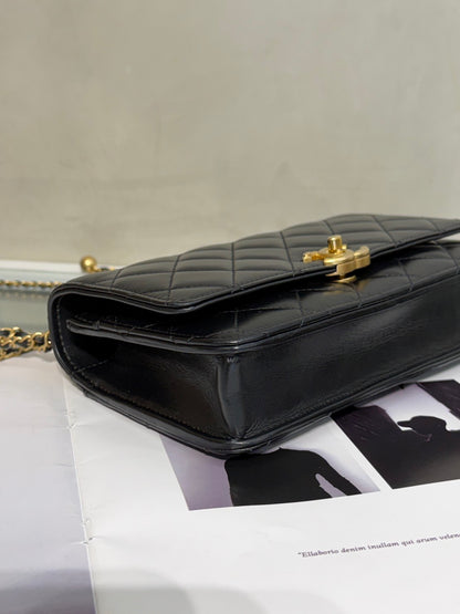 CHANEL 雙金球調節WOC - 黑金