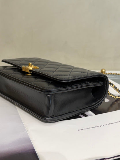 CHANEL 雙金球調節WOC - 黑金