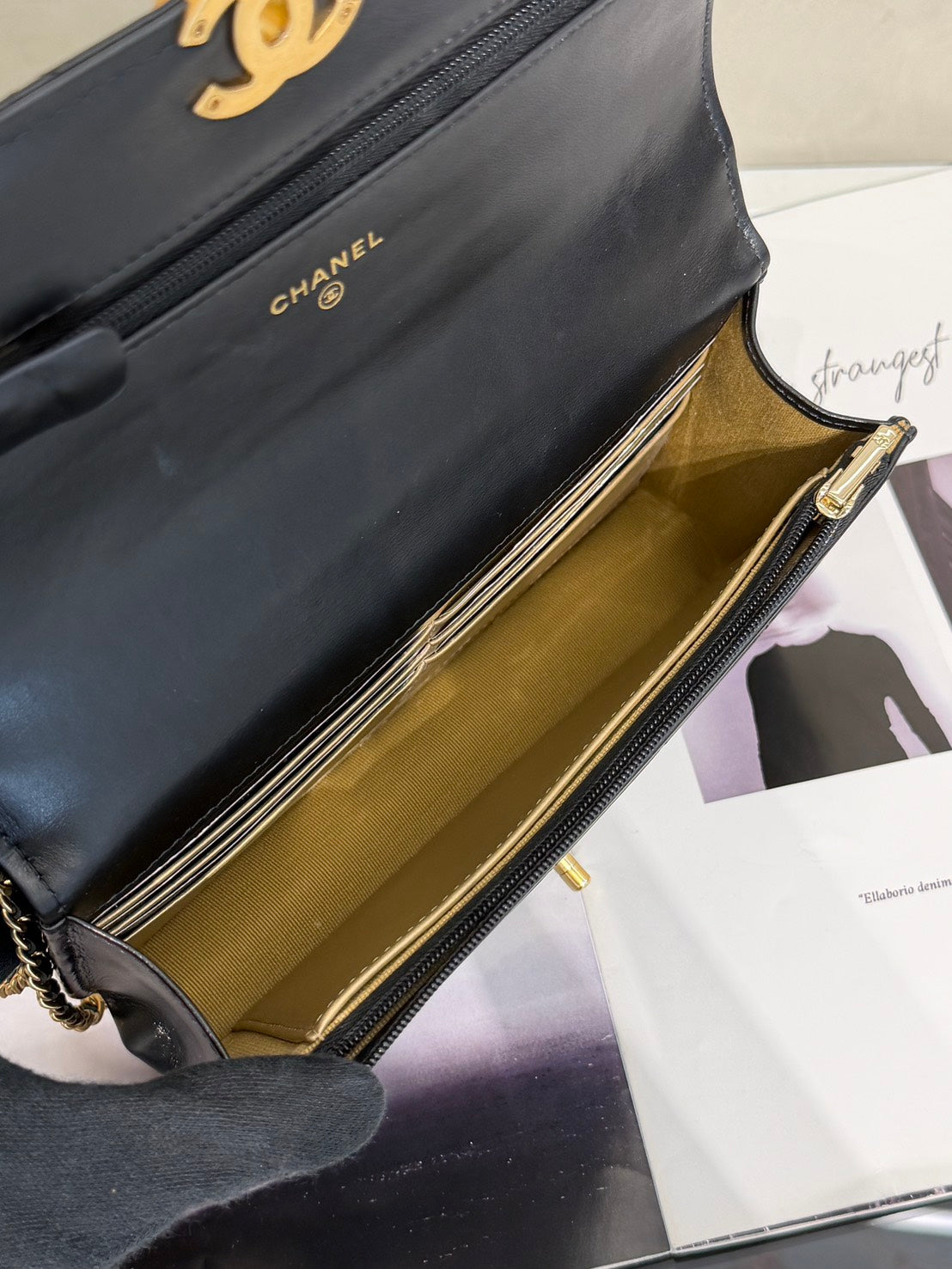 CHANEL 雙金球調節WOC - 黑金
