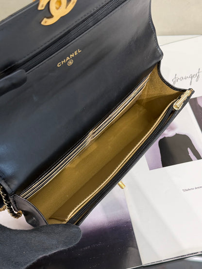 CHANEL 雙金球調節WOC - 黑金