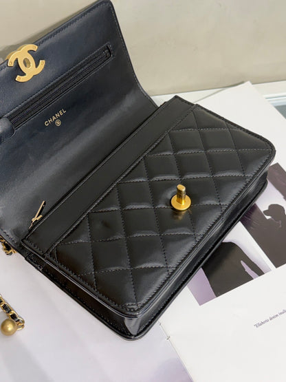 CHANEL 雙金球調節WOC - 黑金