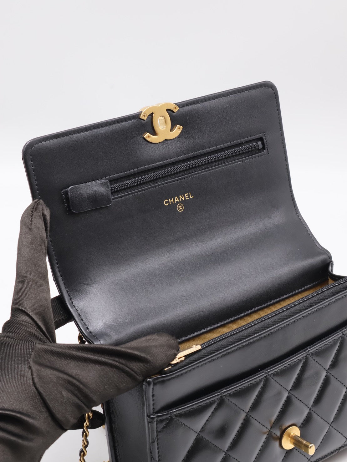 CHANEL 雙金球調節WOC - 黑金