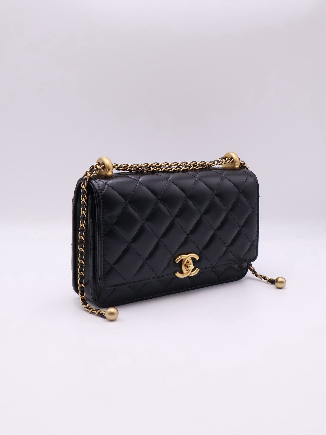 CHANEL 雙金球調節WOC - 黑金
