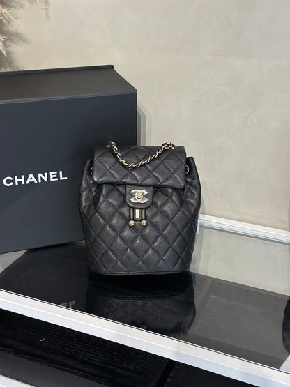 CHANEL 薩爾茨堡雙肩包 - 小號黑金